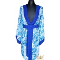 Kimono damskie szyfon blue