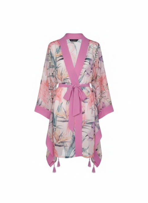 ARUBA MINI Kimono plażowe we flamingi