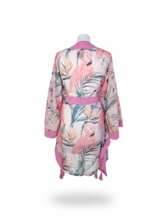 ARUBA MINI Kimono plażowe we flamingi