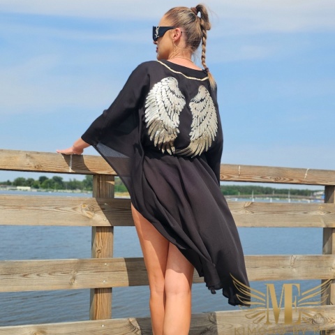 Kimono Plażowe ze Złotymi Skrzydłami | KIMONO BY ME