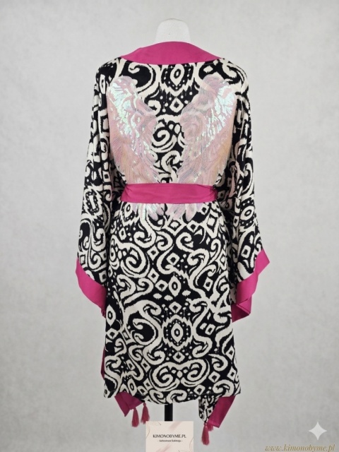 PORTOFINO MINI Kimono plażowe z różowymi skrzydłami