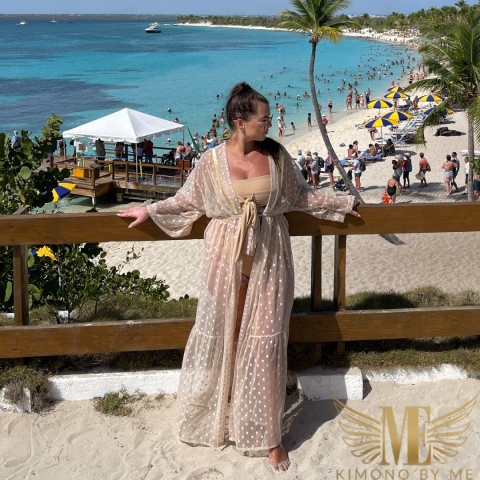 Biżuteryjny szlafroczek plażowy SARDINIA MAXI – długi